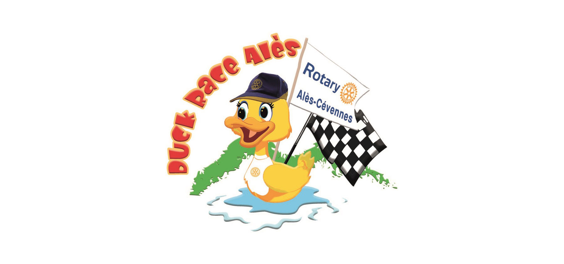 logo duck race en fond